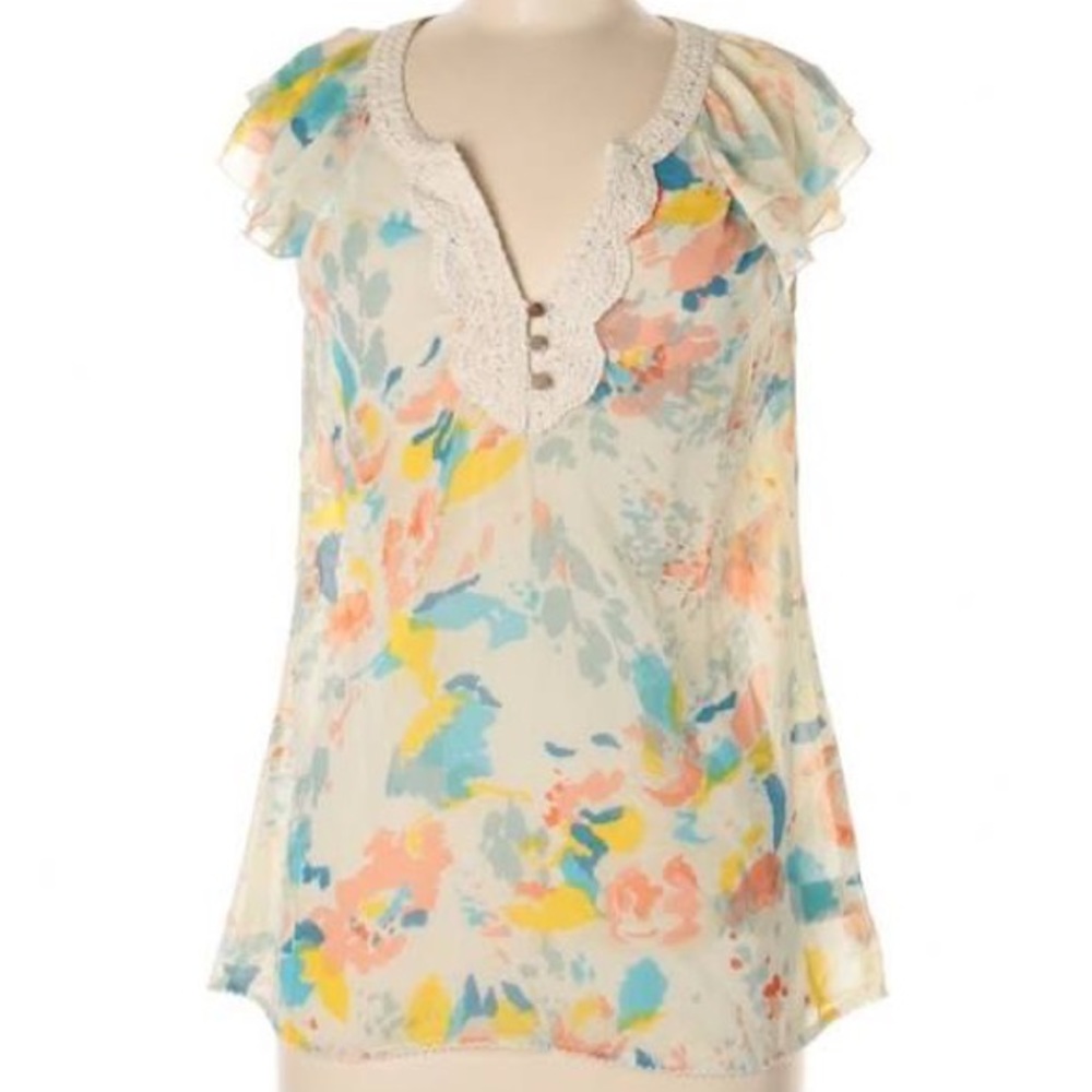 Anthro Sanctuary Soca flutter blouse - Picture 1 of 8